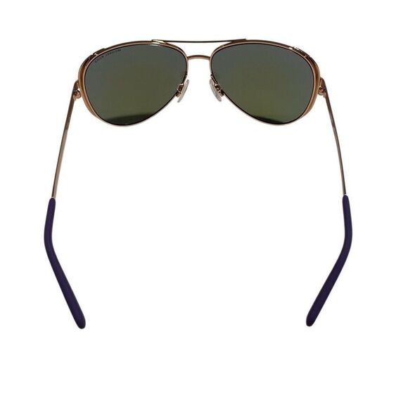 Michael Kors Sunglasses Aviator Chelsea Rose Gold Purple Mirror MK 5004 w Case